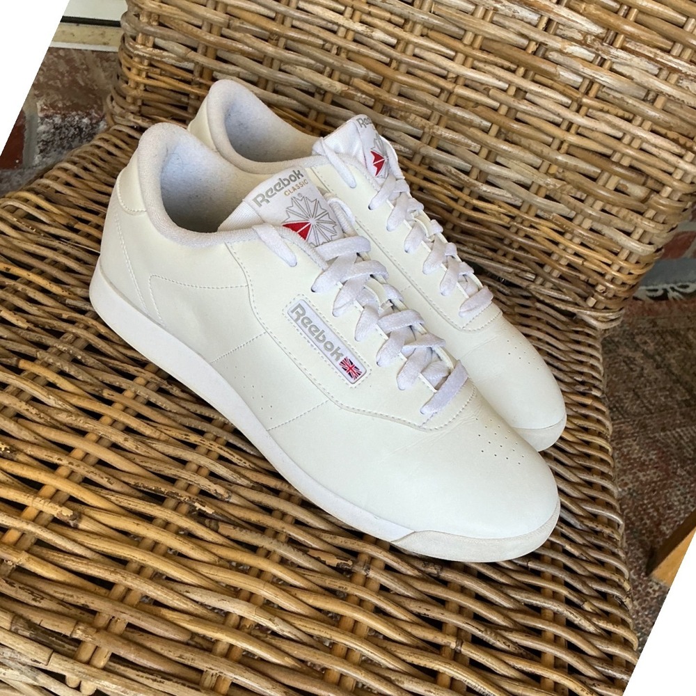 Reebok Classic Princess White Leather Sneakers Womens Sz 12 JY3501 Walking Shoes